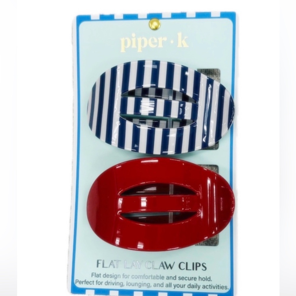 NWT ⚜️💙♥️⚜️ PIPER K FLAT LAY CLAW CLIPS SET OF 2